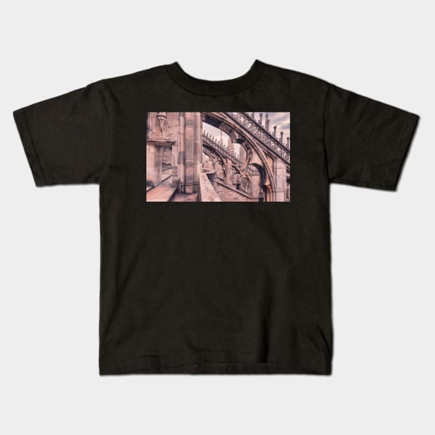 Duomo Rooftop Kids T-Shirt by RJDowns